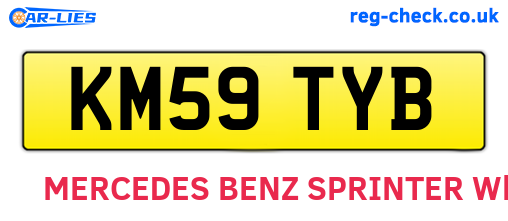 KM59TYB are the vehicle registration plates.