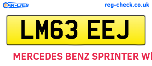 LM63EEJ are the vehicle registration plates.
