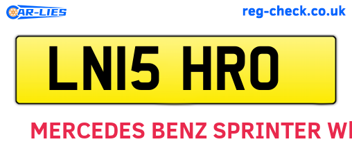 LN15HRO are the vehicle registration plates.