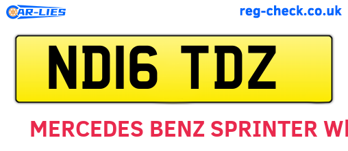 ND16TDZ are the vehicle registration plates.
