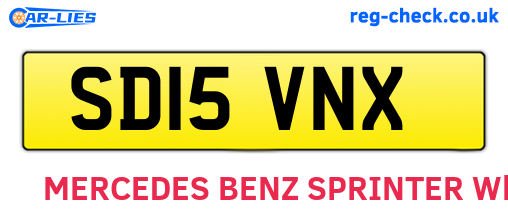 SD15VNX are the vehicle registration plates.