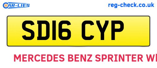 SD16CYP are the vehicle registration plates.