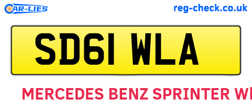 SD61WLA are the vehicle registration plates.