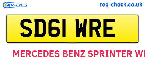 SD61WRE are the vehicle registration plates.