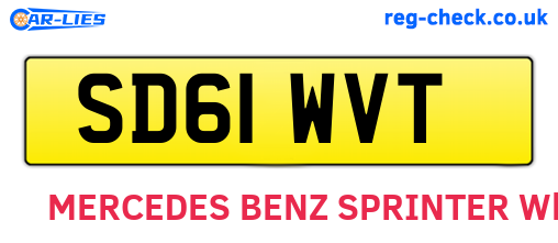 SD61WVT are the vehicle registration plates.