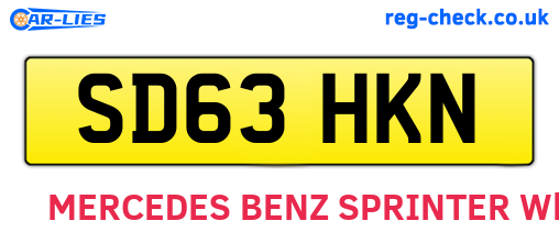 SD63HKN are the vehicle registration plates.