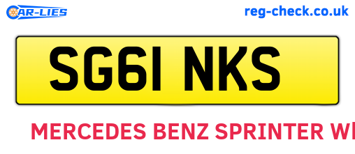 SG61NKS are the vehicle registration plates.