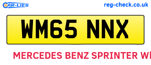 WM65NNX are the vehicle registration plates.