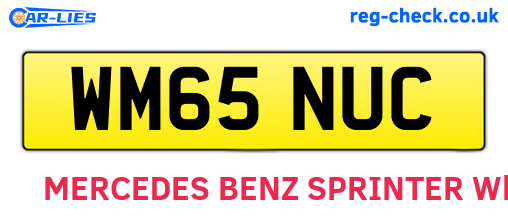 WM65NUC are the vehicle registration plates.