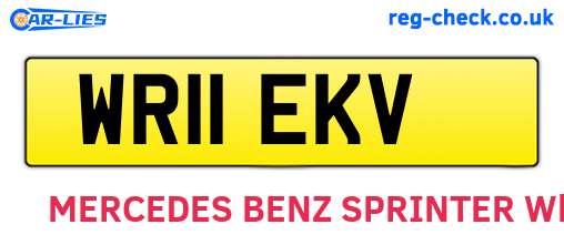 WR11EKV are the vehicle registration plates.