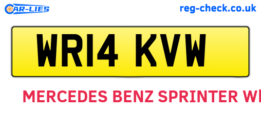 WR14KVW are the vehicle registration plates.