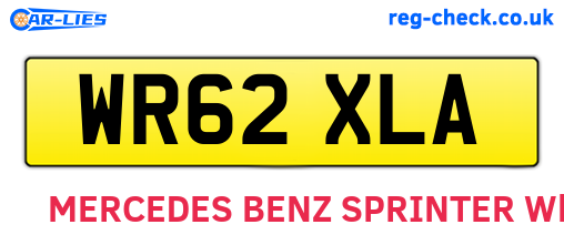WR62XLA are the vehicle registration plates.