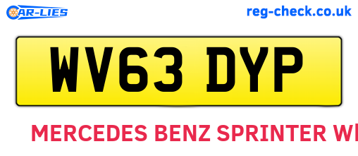 WV63DYP are the vehicle registration plates.