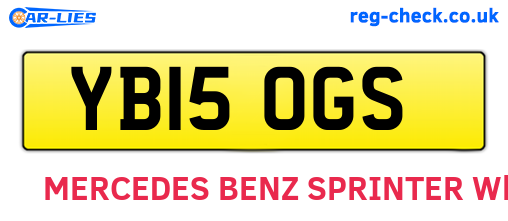 YB15OGS are the vehicle registration plates.