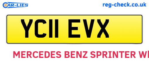 YC11EVX are the vehicle registration plates.