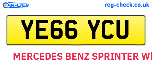YE66YCU are the vehicle registration plates.