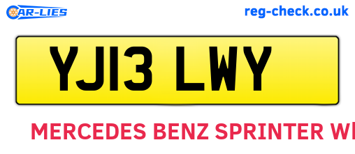 YJ13LWY are the vehicle registration plates.