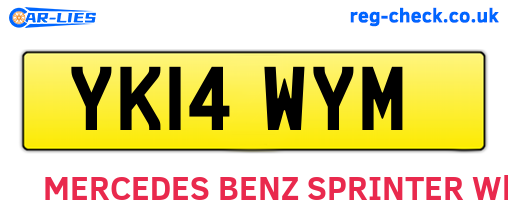YK14WYM are the vehicle registration plates.
