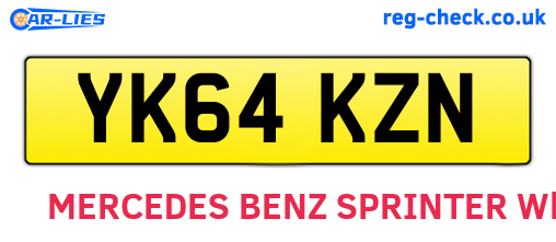 YK64KZN are the vehicle registration plates.