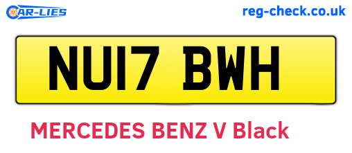 NU17BWH are the vehicle registration plates.