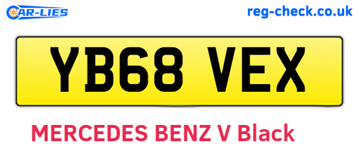 YB68VEX are the vehicle registration plates.