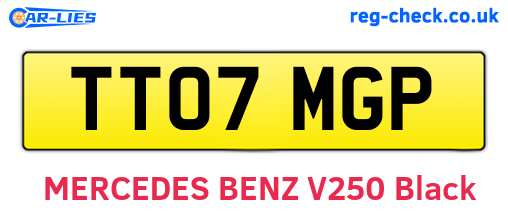 TT07MGP are the vehicle registration plates.