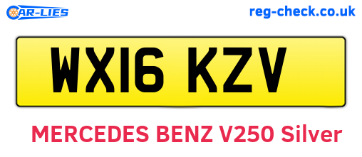 WX16KZV are the vehicle registration plates.