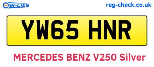 YW65HNR are the vehicle registration plates.