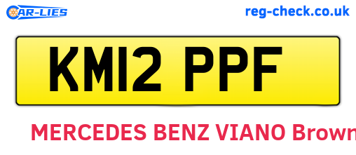 KM12PPF are the vehicle registration plates.