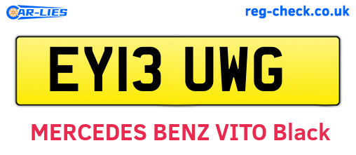 EY13UWG are the vehicle registration plates.
