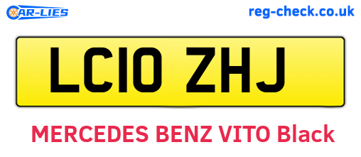 LC10ZHJ are the vehicle registration plates.