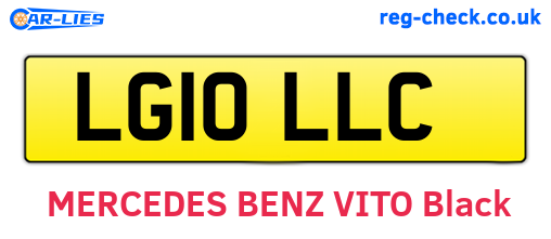 LG10LLC are the vehicle registration plates.