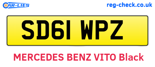 SD61WPZ are the vehicle registration plates.