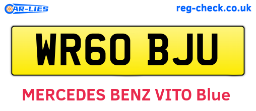WR60BJU are the vehicle registration plates.