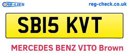 SB15KVT are the vehicle registration plates.