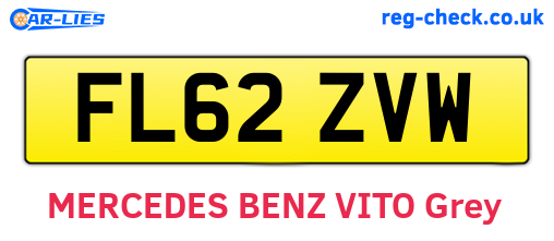 FL62ZVW are the vehicle registration plates.