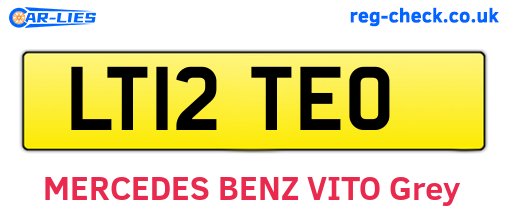 LT12TEO are the vehicle registration plates.