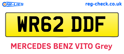 WR62DDF are the vehicle registration plates.