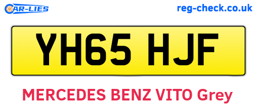 YH65HJF are the vehicle registration plates.