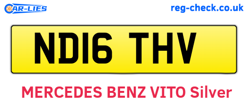 ND16THV are the vehicle registration plates.
