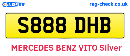 S888DHB are the vehicle registration plates.