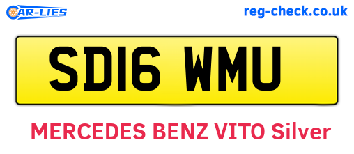 SD16WMU are the vehicle registration plates.
