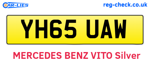 YH65UAW are the vehicle registration plates.