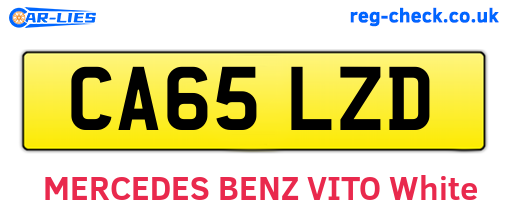 CA65LZD are the vehicle registration plates.
