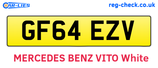 GF64EZV are the vehicle registration plates.