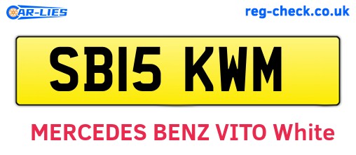 SB15KWM are the vehicle registration plates.