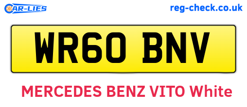 WR60BNV are the vehicle registration plates.