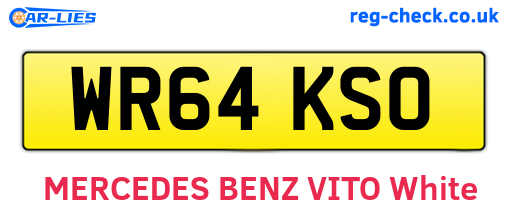 WR64KSO are the vehicle registration plates.