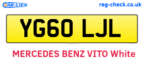 YG60LJL are the vehicle registration plates.