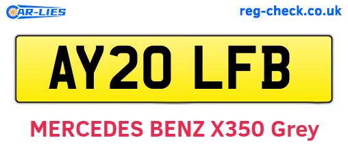 AY20LFB are the vehicle registration plates.